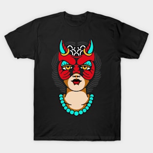 Lady devil mask T-Shirt